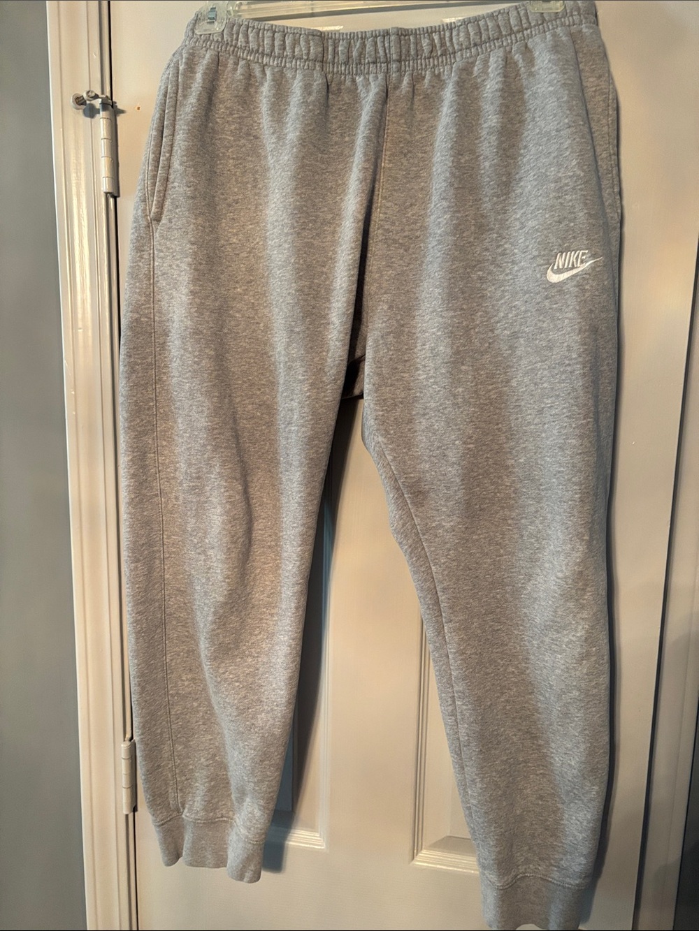 Nike Youth Heather Gray Sweat Pants Joggers with Pockets